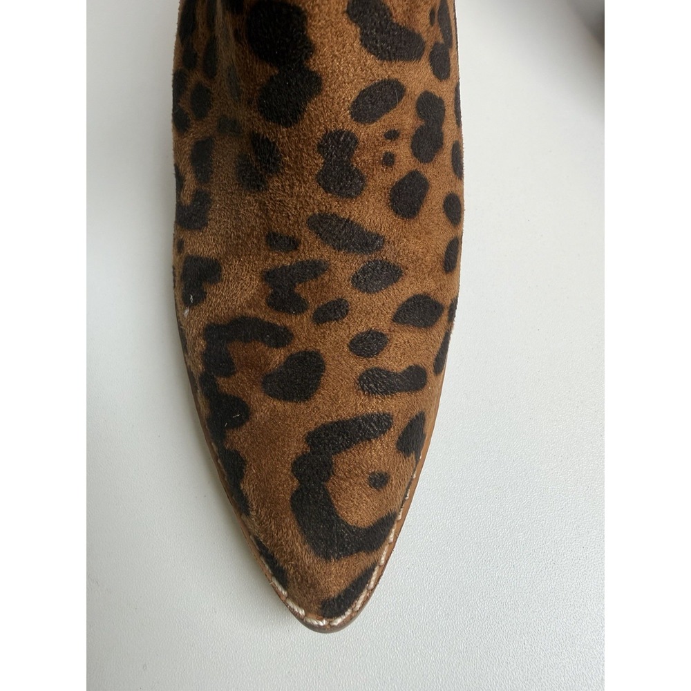 Beast Fashion Leopard Print Mule Booties Block Heel Women's Size 8 - Picture 8 of 8